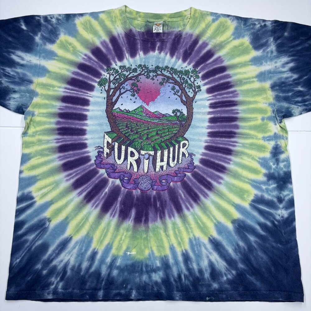 Vintage Hand Dyed by Sundog Men's T shirt Furthur Fall Tour 2012 Tie dye - 2XL